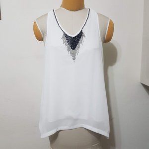 White Sleeveless top